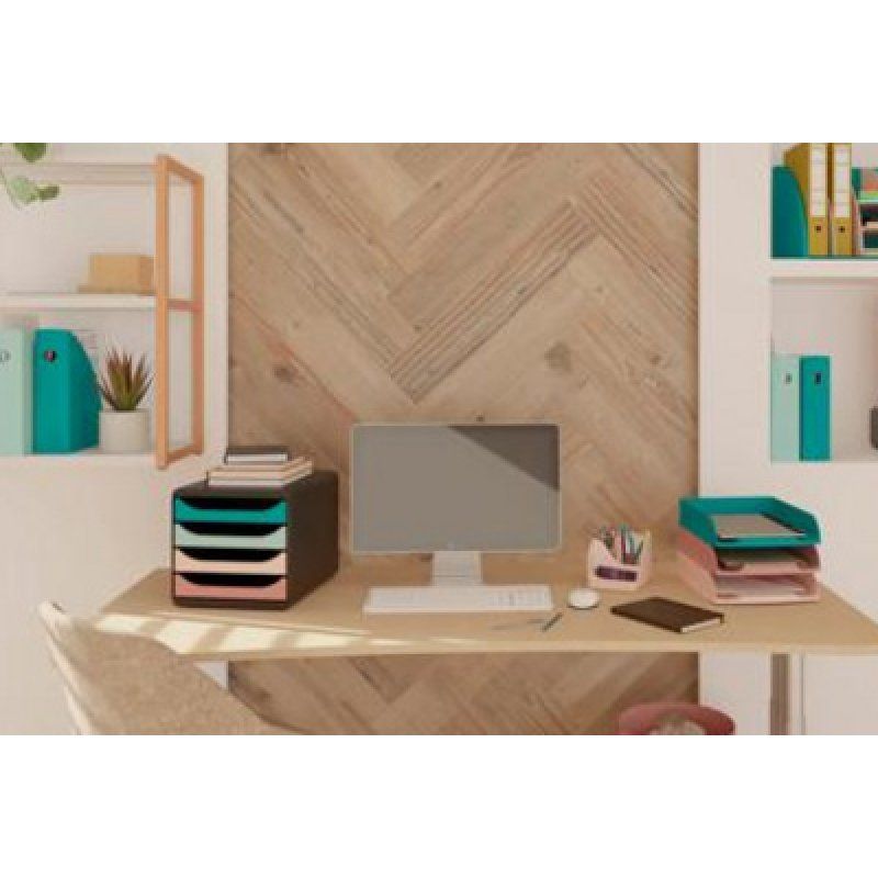 EXACOMPTA Set de corbeilles à courrier COMBO STYLI Skandi A4