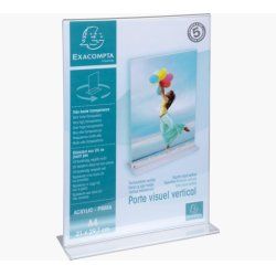 Exacompta 84158D sign holder/information stand A4 Polymethyl methacrylate (PMMA) Transparent