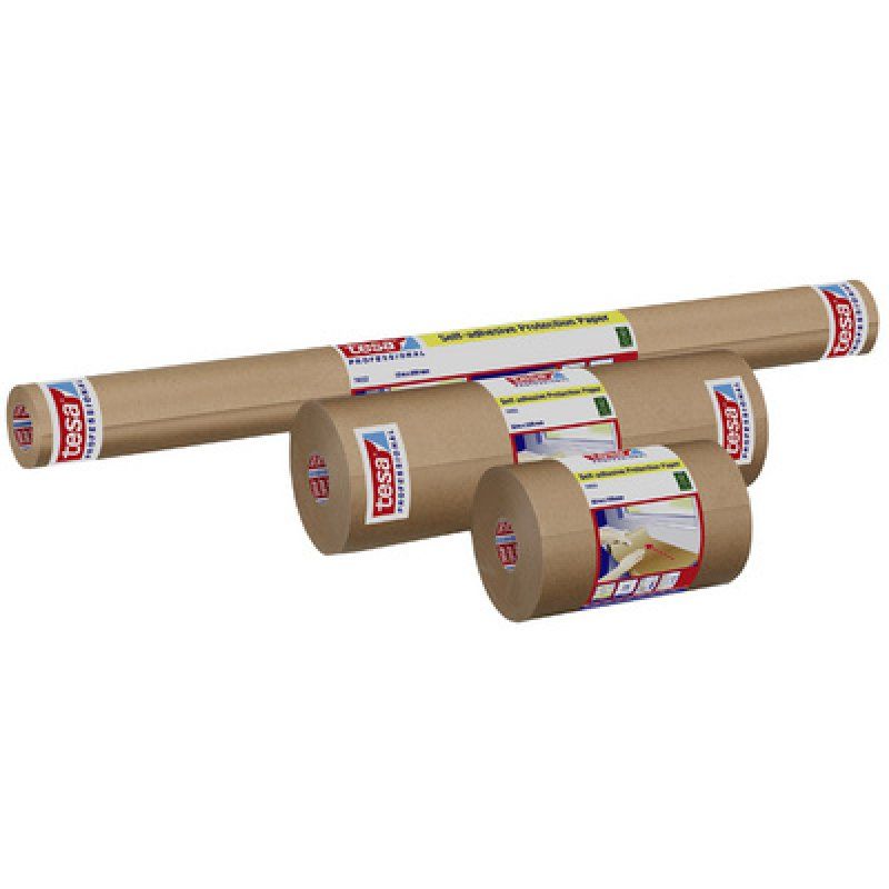 tesa Papier de protection, autocollant, 600mm x 10m, marron