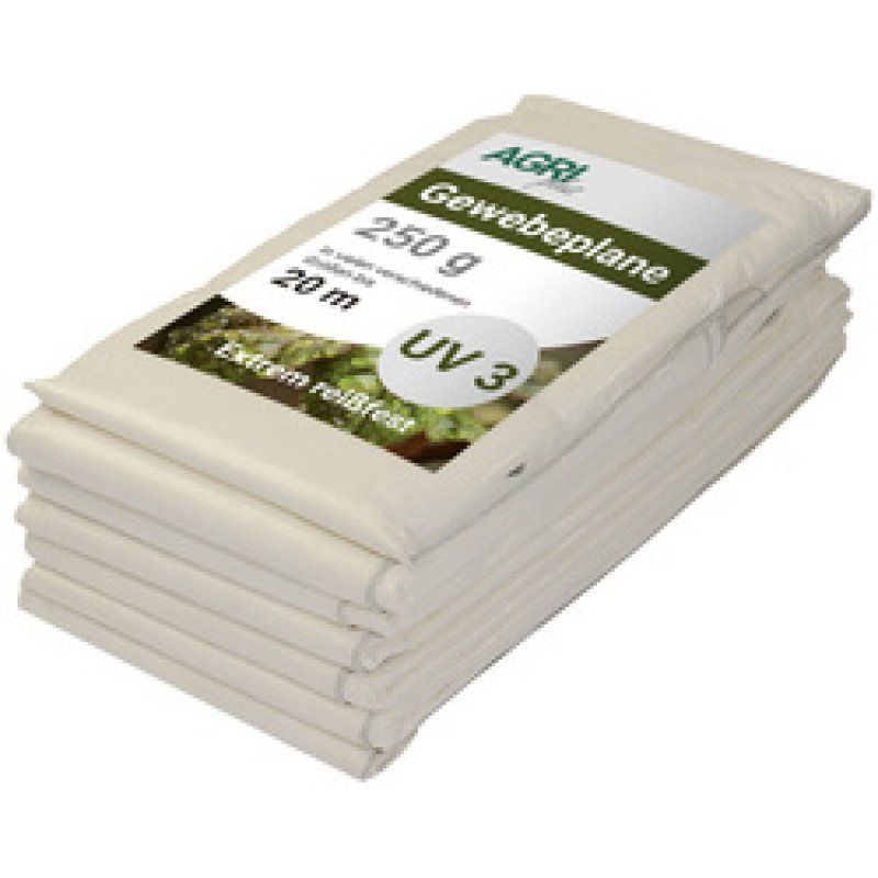AGRIplus Bâche toile avec oeillets, 4 x 6 m, 250 g/m2, blanc