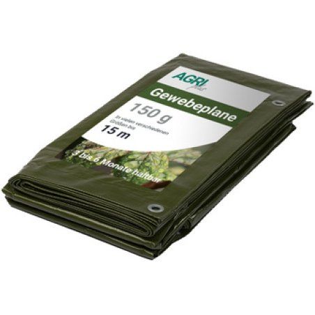 AGRIplus Bâche toile avec oeillets, 3 x 4 m, 150 g, vert