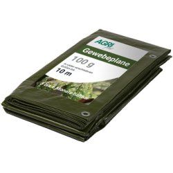 AGRIplus Bâche toile avec oeillets, 3 x 4 m, 100 g, vert