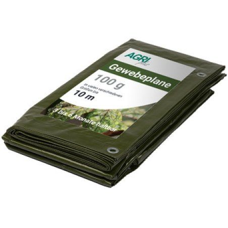 AGRIplus Bâche toile avec oeillets, 3 x 4 m, 100 g, vert