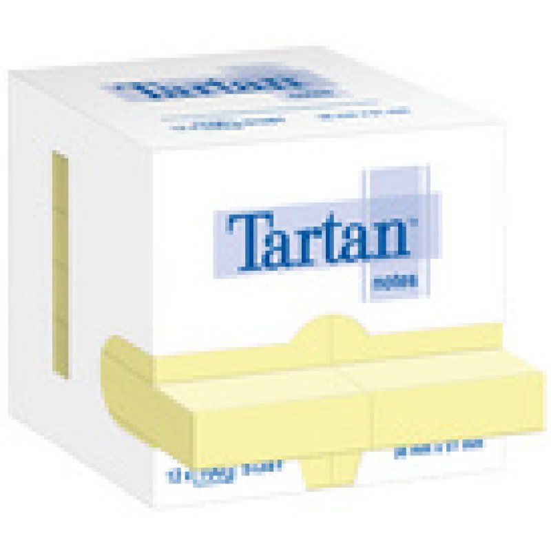 Tartan Bloc-notes repositionnable, 51 x 38 mm, jaune