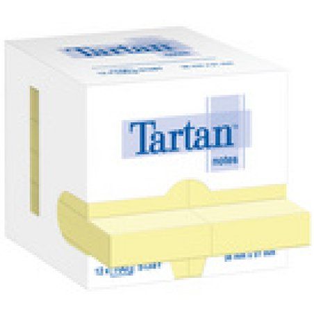 Tartan Bloc-notes repositionnable, 51 x 38 mm, jaune