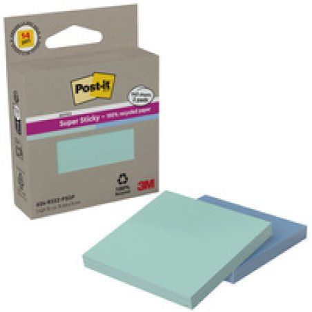 Post-it Bloc-notes Super Sticky Recycling Notes, menthe/bleu
