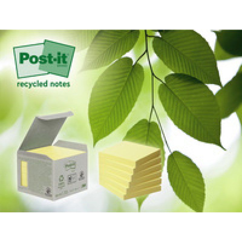 Post-it Bloc-notes super sticky Recycling Notes, jaune