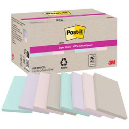Post-it Bloc-notes super sticky Recycling Notes, pastel