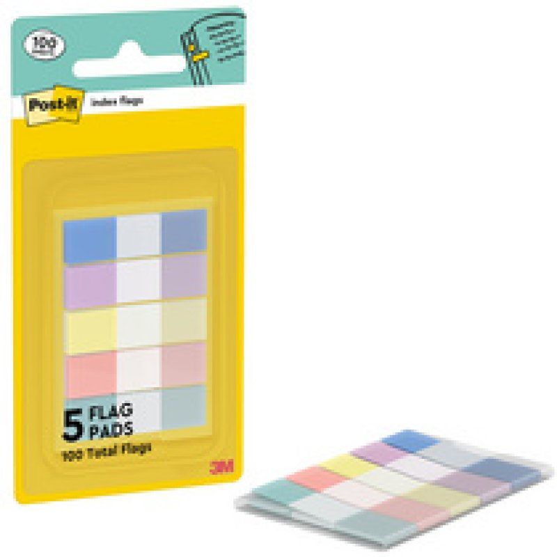 Post-it Marque-page étroit, 11,9 x 43,2 mm, pastel