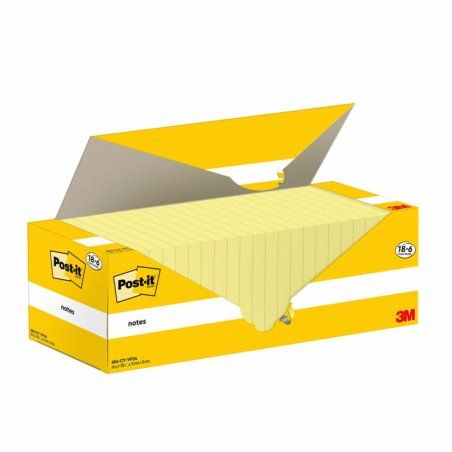 Post-It 654-CY-VP24 Carré Jaune 100 feuilles Auto-adhésif