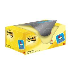 Post-It 653-VP20 Rectangle Jaune 100 feuilles Auto-adhésif
