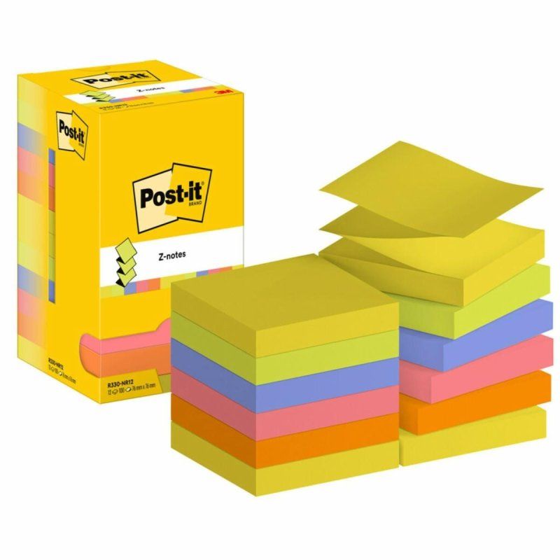 Post-It 7100290154 note paper Square Green, Orange, Pink, Purple, Yellow 100 sheets