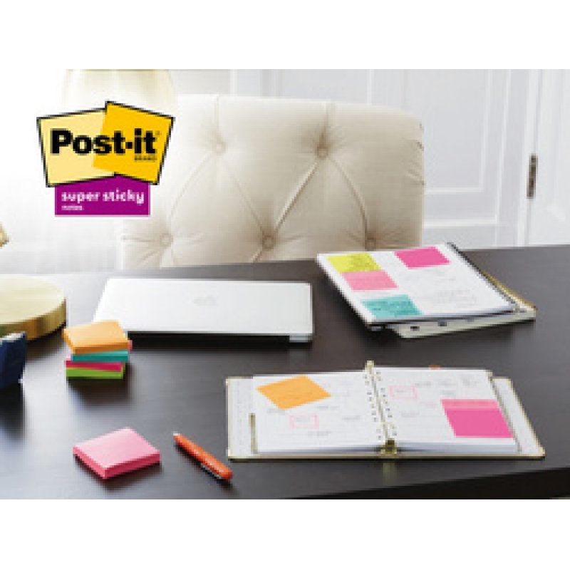 Post-it Bloc-notes super sticky notes, 47,6 x 47,6 mm, 18 6