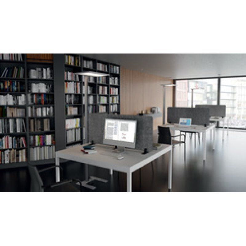 DURABLE Cloison de table EFFECT, 1.200 x 500 mm, feutre gris