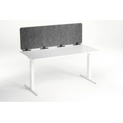 Durable EFFECT Foldable Felt Desk Divider 60% Recycled W1600 x H500mm Charcoal Grey - 313558