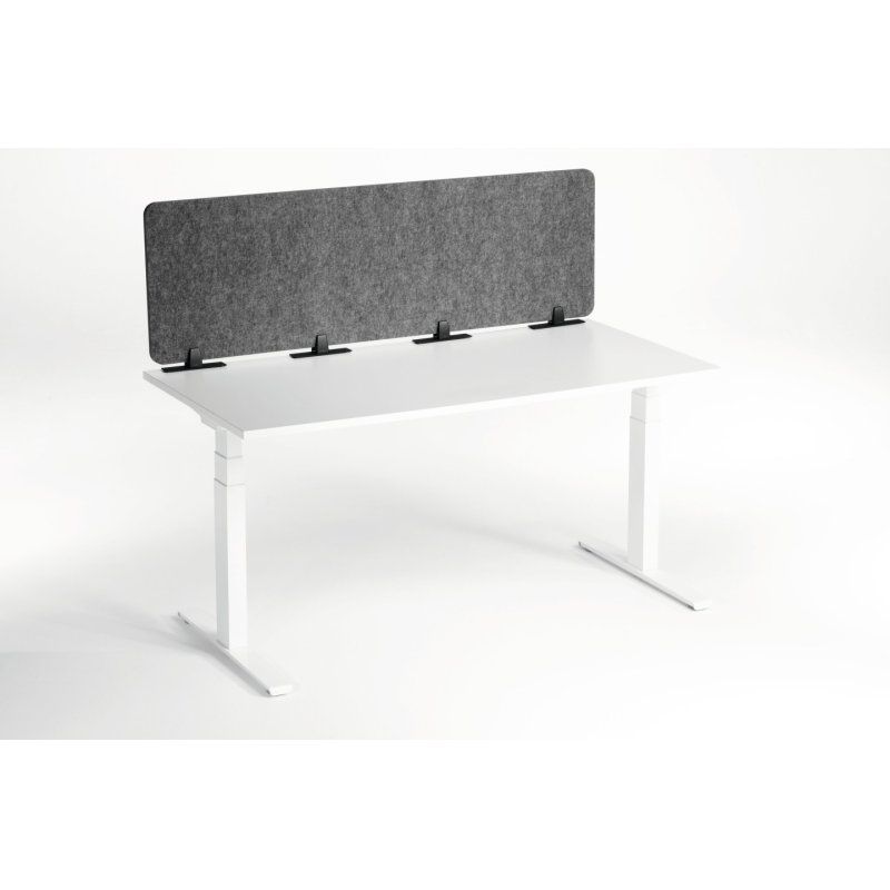 Durable EFFECT Foldable Felt Desk Divider 60% Recycled W1600 x H500mm Charcoal Grey - 313558