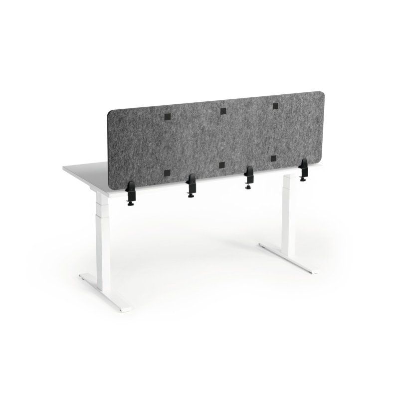 Durable EFFECT Foldable Felt Desk Divider 60% Recycled W1600 x H500mm Charcoal Grey - 313558