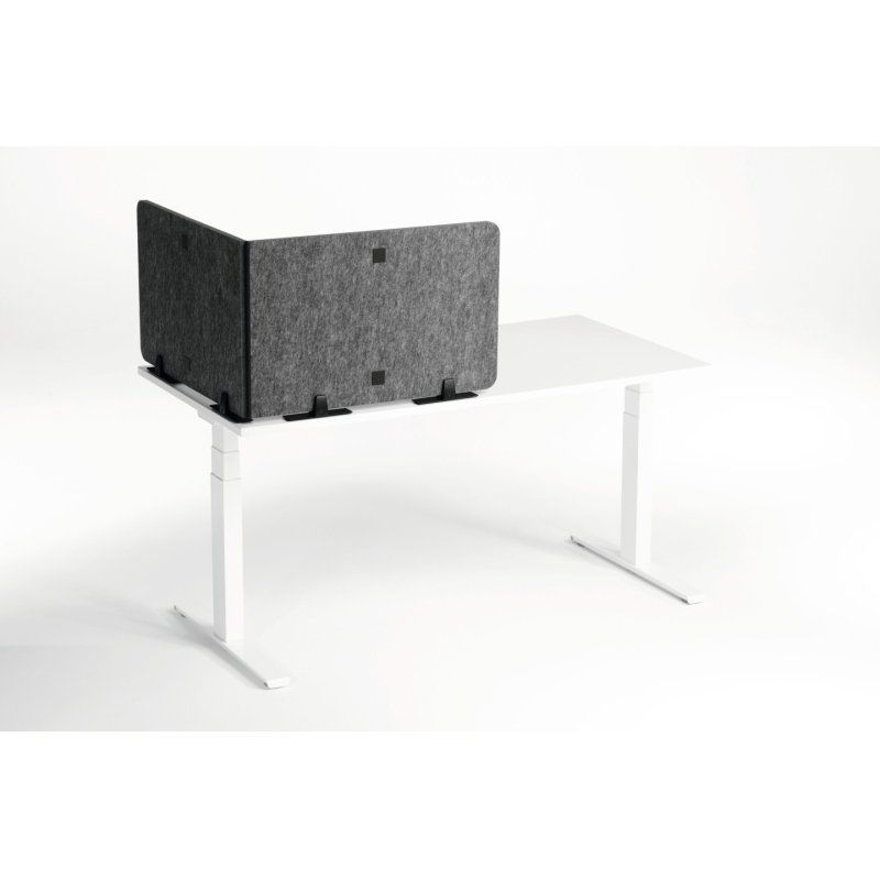 Durable EFFECT Foldable Felt Desk Divider 60% Recycled W1600 x H500mm Charcoal Grey - 313558