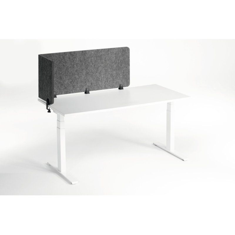 Durable EFFECT Foldable Felt Desk Divider 60% Recycled W1600 x H500mm Charcoal Grey - 313558