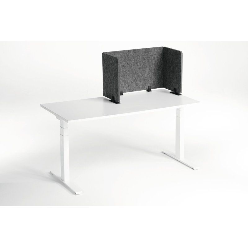 Durable EFFECT Foldable Felt Desk Divider 60% Recycled W1600 x H500mm Charcoal Grey - 313558