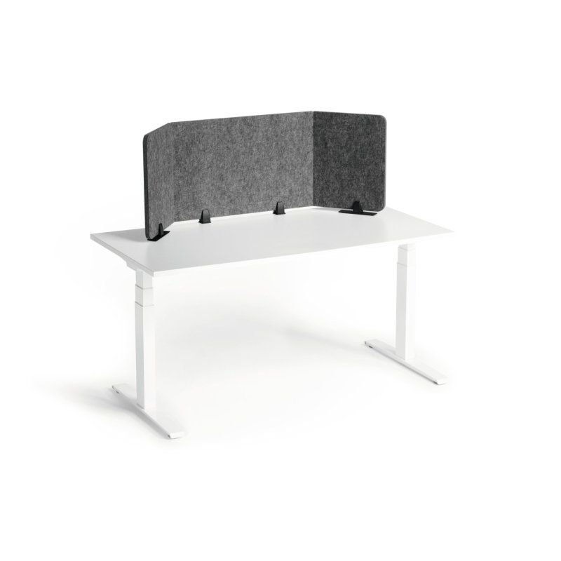 DURABLE Cloison de table EFFECT, 1.600 x 500 mm, feutre gris