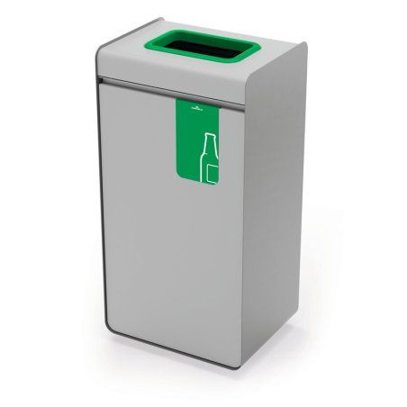 Durable 321405 poubelle Rectangulaire Métal, Plastique Vert, Gris