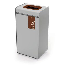 Durable 321511 poubelle Rectangulaire Métal, Plastique Marron, Gris