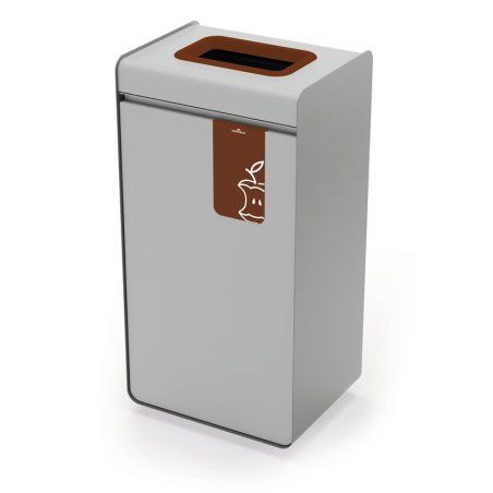 Durable 321511 poubelle Rectangulaire Métal, Plastique Marron, Gris