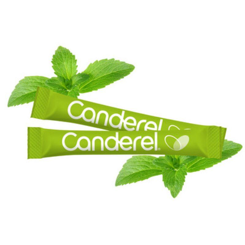 Canderel Stick Stevia, dans un présentoir en carton