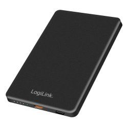 LogiLink Powerbank magnétique, 5.000 mAh, USB-C, noir