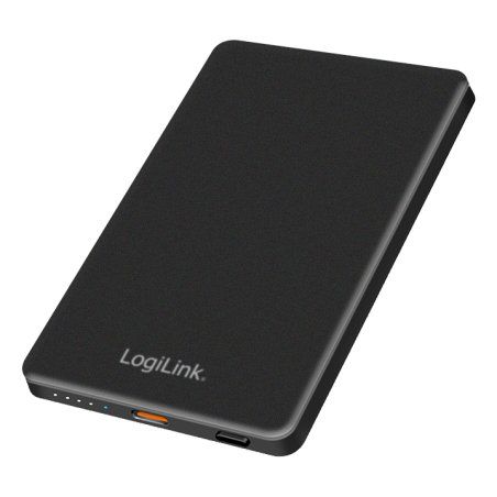 LogiLink Powerbank magnétique, 5.000 mAh, USB-C, noir
