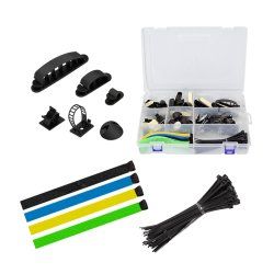 LogiLink KAB0084 cable organizer Universal Cable clip Multicolour 128 pc(s)