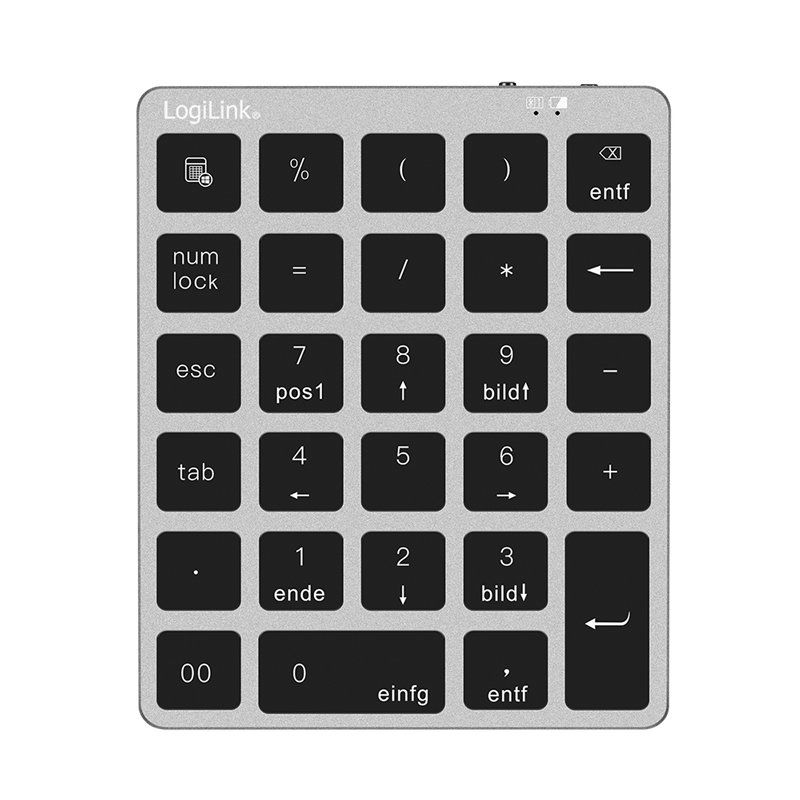 LogiLink ID0212 clavier numérique PC portable/de bureau Bluetooth Gris