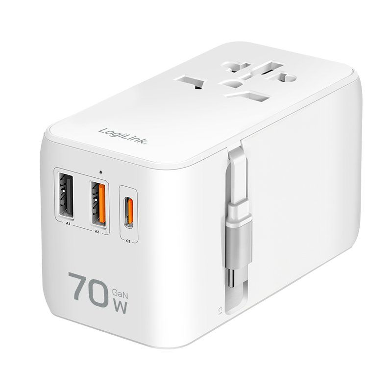 LogiLink Universal-Reiseadapter (EU/AUS/US/UK), 70 Watt