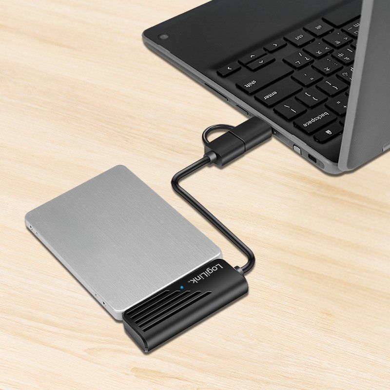 LogiLink USB 3.2 (Gen1) - SATA-Adapter, USB-A/USB-C - SATA