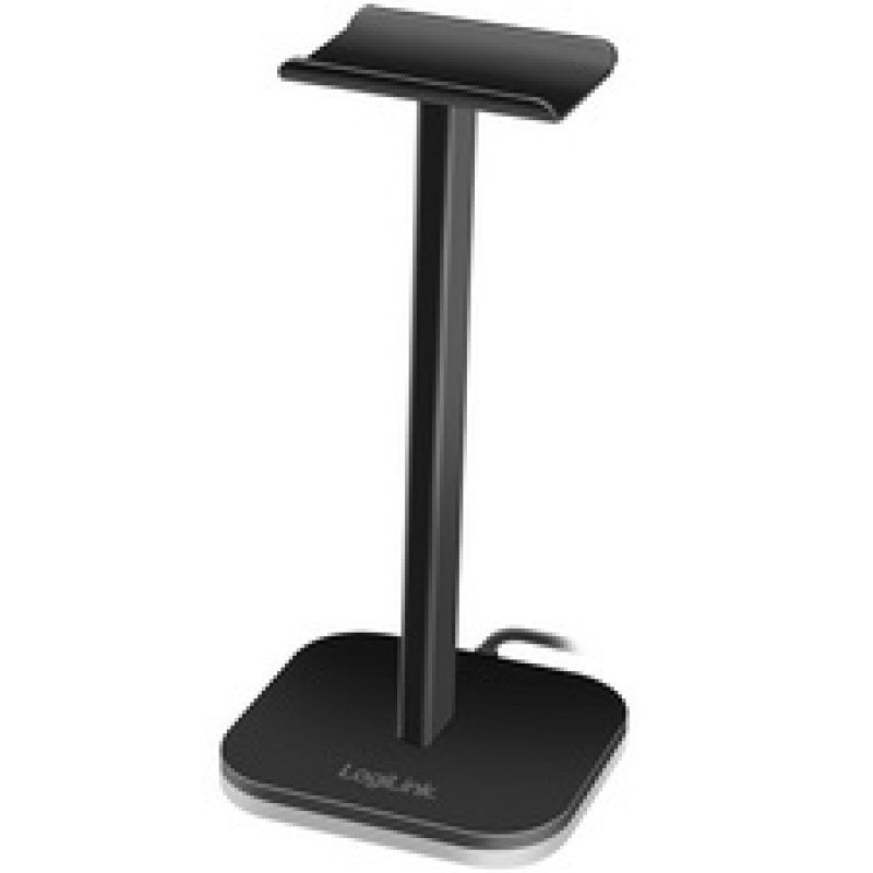 LogiLink, Support pour casque audio, avec lumière RVB, noir