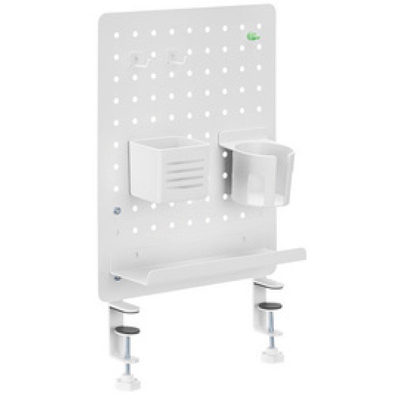 LogiLink Organiseur de bureau avec panneau perforé, blanc