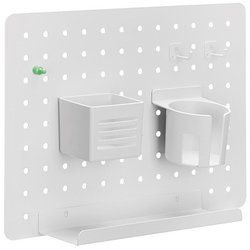 LogiLink Organiseur de bureau avec panneau perforé, blanc