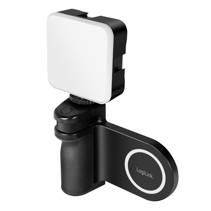LogiLink Poignée magnétique pour smartphone avec lampe LED