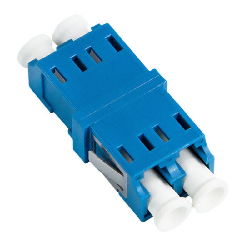 LogiLink LWL Kupplung-Set, 2x LC Duplex, ohne Flansch, blau