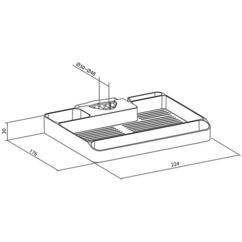 LogiLink Organizer zur Mastbefestigung, schwarz