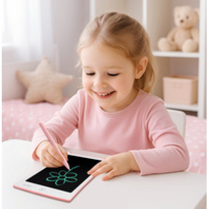 LogiLink Ardoise LCD pour enfants, 10 pouces, rose