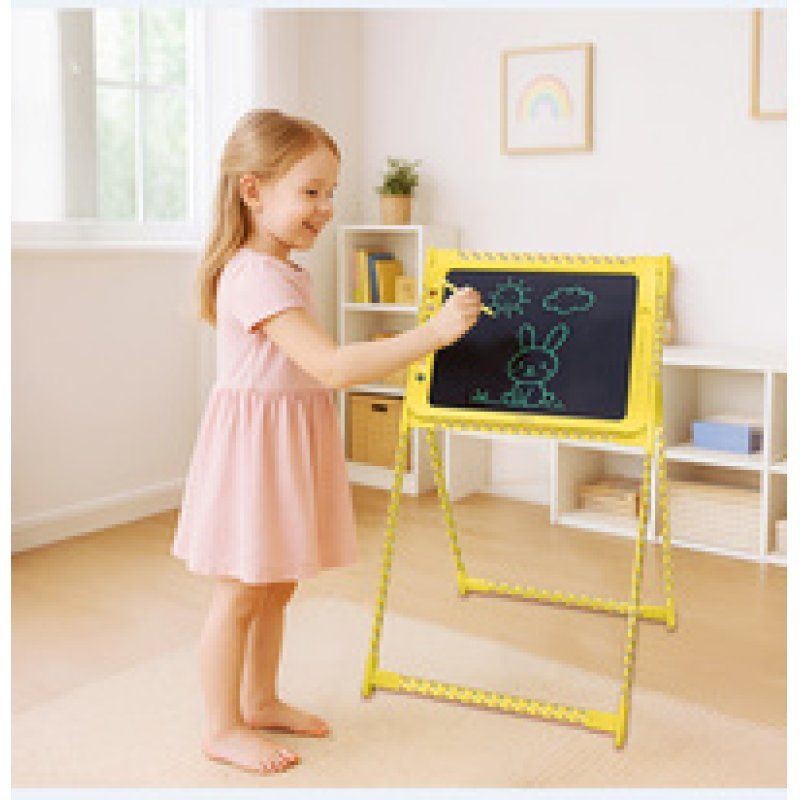 LogiLink Ardoise LCD pour enfants, 19 pouces, jaune