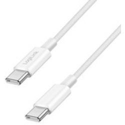 LogiLink USB 2.0 Type-C cable, C/M to C/M, nylon jacket, 60W, blue, 1.5 m