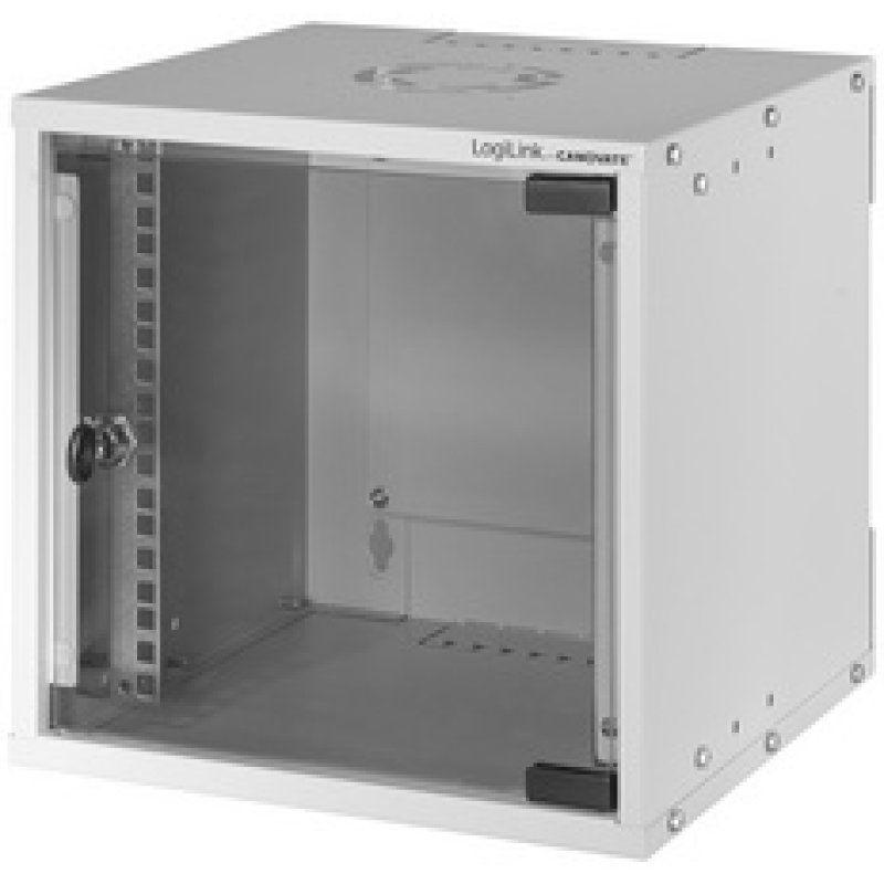 LogiLink Coffret mural 10" SoHo, monté, 9 U, gris clair