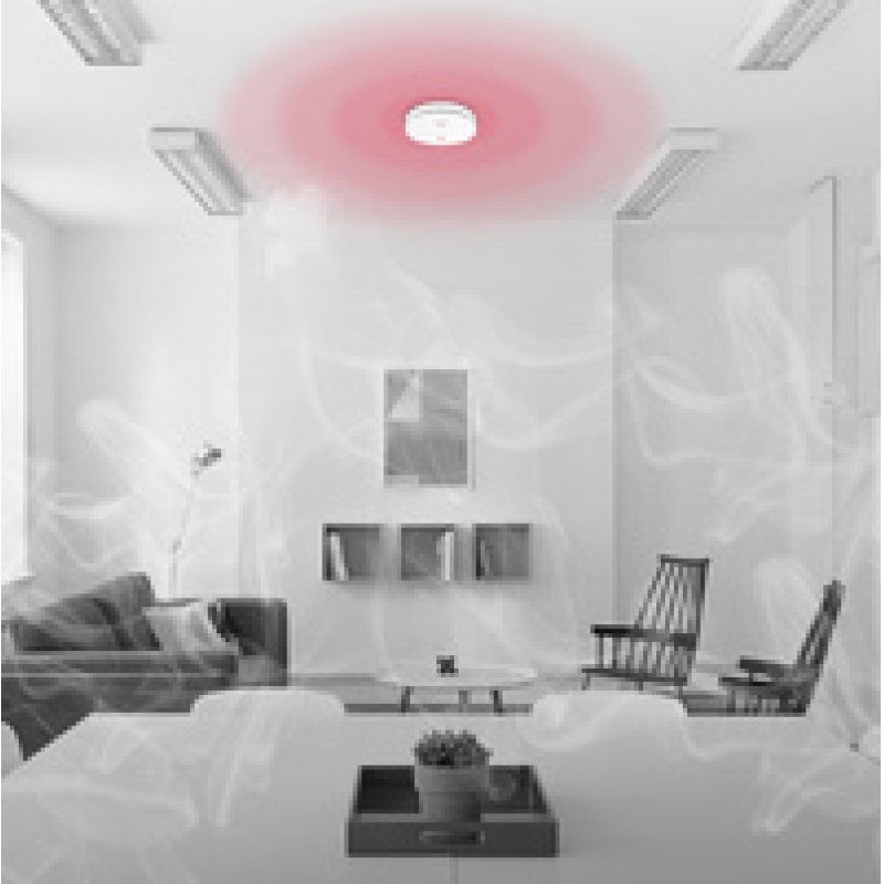 LogiLink Détecteur de fumée, extra plat, 85 db, blanc