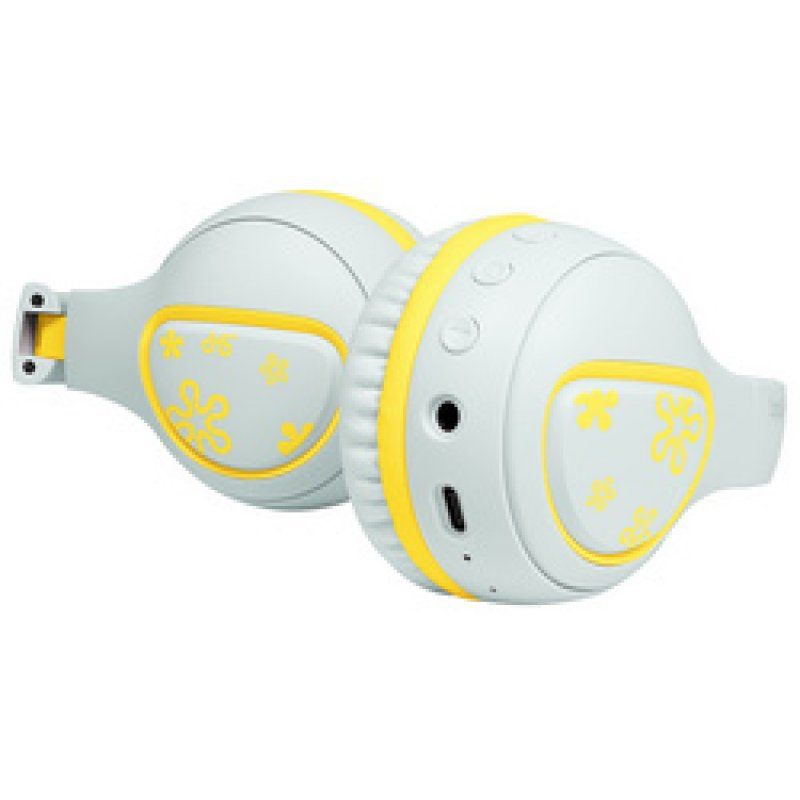 LogiLink Casque audio BT 5.4 MUSIC BUDDIES, bleu clair/jaune