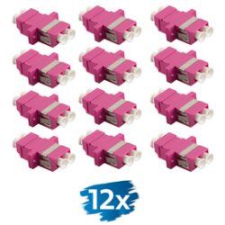 LogiLink Set de coupleurs fibre optique 2x LC-Duplex, violet