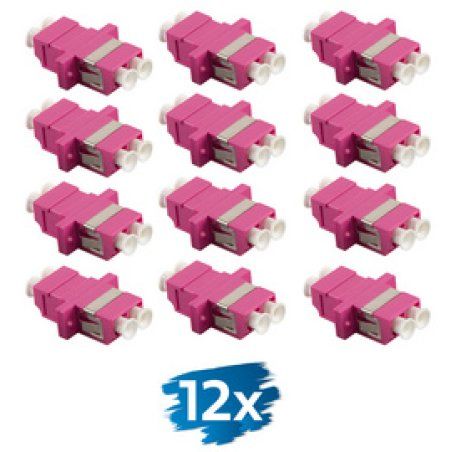 LogiLink Set de coupleurs fibre optique 2x LC-Duplex, violet