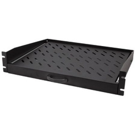 LogiLink Étagère 19" avec poignée, 2 U, coulissant, noir